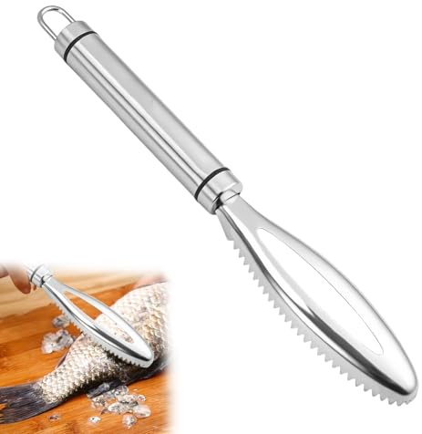 Ecailleur Poisson,Couteau Inoxydable Avec Pince Filet a Arrete Professionnel en INOX 304 de Poisson Fish Shooter Grattoir et écailles le Filet Japonais,for éplucheur Peche Crevettes Cuir Desosser