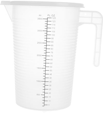 LOPUNER Misurino Plastica 3500ml per Olio Motore e Cucina Scala Precisa per Uso Professionale e Domestico