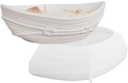 Molde de silicona para manualidades, soportes de cuerda, moldes con forma de canoa, cuencos de almacenamiento, adecuados para decoración del hogar, entusiastas de la decoración de fiestas