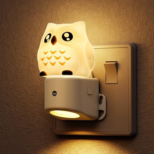 LOHAS-LED Night Light, 3D Owl Night Light Plug in Wall, Dusk to Dawn Sensor | RGB + Warm White 3000K, Nightlight for Bedroom, Hallway, Stairs, Kitchen, Toilet, Bathroom