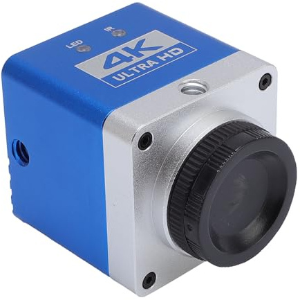 Fafeicy Cámara Industrial de Microscopio 4K, Cámara de Microscopio Digital 4K de HD con 1/1.8 CMOS Sensor Resolución HD Interface Tipo C Salida