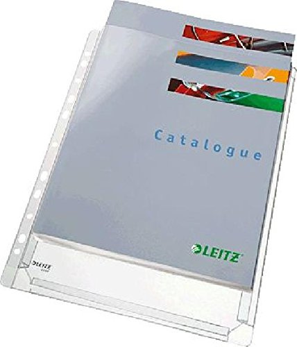 LEITZ Maxi Prospekthülle Standard/4756-30-03, glasklar, A4, 170my, Inh. 5 Stück, Polypropylen (PP), Dokumentenhülle