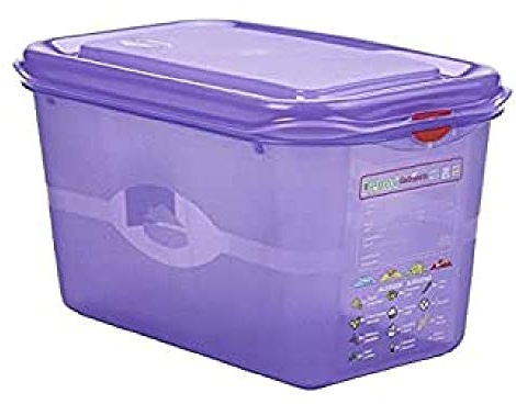 Genware 12450AL Pro Colour Coded Container 1/4/4.3 L-Purple