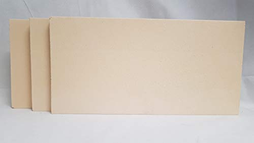 3 Stück 50 x 20 x 3 cm Schamottplatte Schamottstein Schamott Schamotte Kamin Kaminofen