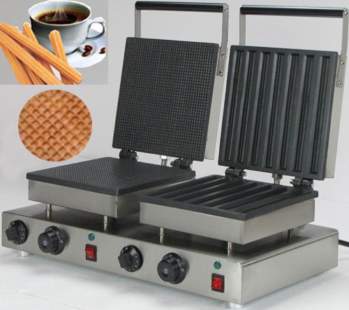 NP-580 Commercial Rectangle Cone Maker& Churros Waffle Maker Baker Iron Toaster Making Machine (220V)