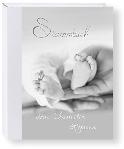 Stammbuch der Familie personalisiert 'Happy' grau A5 Familienbuch Familienstammbuch Stammbaum Stammbücher Hochzeit