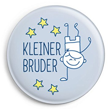 dabelino | Button Kleiner Bruder (Ø32mm) mit Karte | Geschenk
