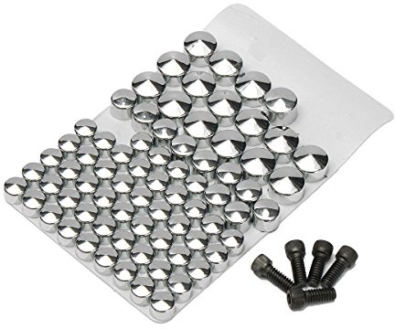 JenNiFer 75Pcs Chrome Bolt Topper Caps Abdeckmutter Kit Für Harley Davidson Flt-Flh