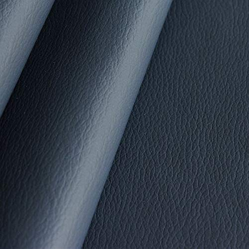 STOFFKONTOR Polster PVC Kunstleder, Polsterstoff in Rindsleder Optik, Möbelstoff Meterware - Navy-Blau - für sämtliche Polsterarbeiten, Automobil, Boote, Dekorationen uvm.