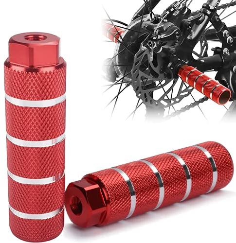 Wohlstand 2 Stück Fahrrad Pegs - Aluminiumlegierung Fußpedal Rutschfeste Bike Pegs - Fahrrad Pedal Fuß Stunt Achse Fußrasten Stuntpedal für BMX, Mountainbike
