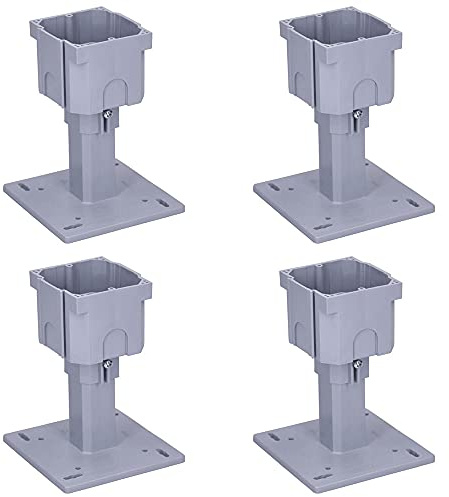 Voxura Teleskop-Gerätedose Schalterdosen Isolierstärke 80-170mm Halterung 68x70x50mm Leitungsführung Außendämmung UP tief universal Grau 4 Stück