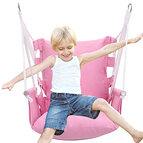 OLAMASA Hamac Chaise Fauteuil Suspendu sur Pied Sièges Interieur Exterieur Chaise Individuelle Chaise Suspendue Jusqu'à 100 kg Hamac en Coton pour Enfants et Adultes (A)