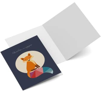 Zeichenmappe | Design Bunter Fuchs | auf Wunsch personalisiert | DIN A4 | 350 g/m² | 5 Stück | Rücken bis 5 mm | Sammelmappe | ohne Klappen (Mit Originaltext)