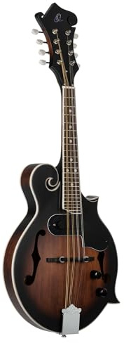 Ortega Guitars F-Style Mandolin Electro-Acoustic – F-Holes – Americana Series – Spruce / Maple, Brown (RMFE30-WB)