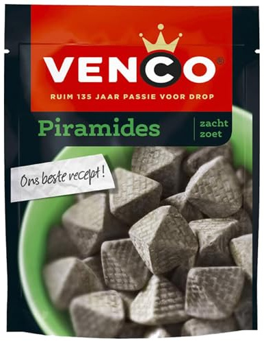 Venco Piramides 225g I Weich-Süße Lakritz aus den Niederlanden I Holländische Weiche Lakritz I Zoete Drop aus Holland