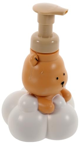 Dispenser da Viaggio Schiumogeno 250ml in Pe Forma Orso Nuvola | Press To Foam, Design Portatile e Resistente, per Pulizia Viso e Uso in Viaggio