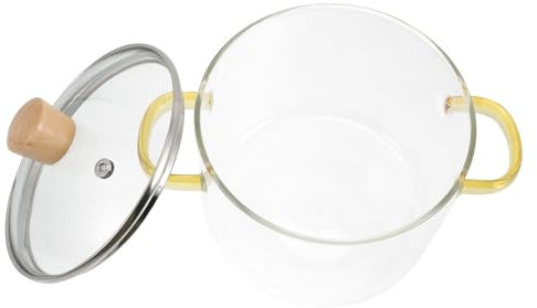 HEMOTON Glas-schmortopf Mit Deckel Hitzebeständig Und Langlebig Für Kochen Von Babynahrung Milch Gemüse Suppen Und Nudeln Transparenter Glaskochtopf Für Küche Und Haushalt