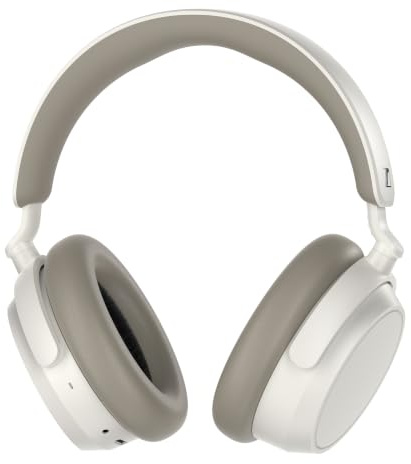 Sennheiser ACCENTUM Plus - Auriculares Bluetooth inalámbricos, función de Carga rápida, batería de 50 Horas de Tiempo de reproducción, ANC híbrido Adaptable, Color Blanco