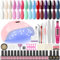 PEACECOLOR Gel Nail Polish Set with Lamp Starter Kit and Drill , 15 Colours Pink Blue Soak Off, Matte Top Coat Nail Art Decorations Nail Gel Kits Full Set for Beginners DIY