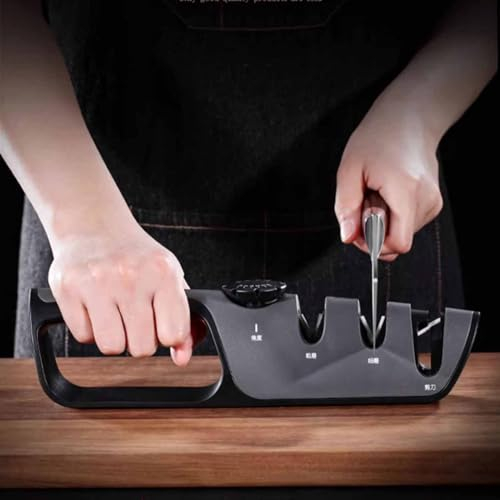 CHZDPP Affilacoltelli Professionale Affilacoltelli da Cucina, A Mano Affilacoltelli per Forbici per affilare e lucidare la Lama, Piccolo Affilatore per mannaia per Set di coltelli da Chef