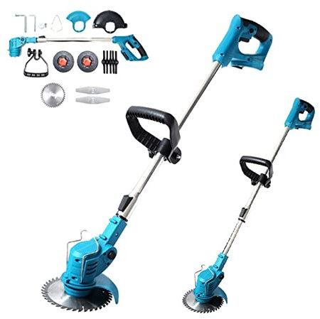 AXADD Cortadora de Hilo y bordeadora For cortacésped eléctrico con batería de 18V, desbrozadora inalámbrica, cortadora de césped, cortadora de poda, Herramientas de jardín, 1800RPM, 500W