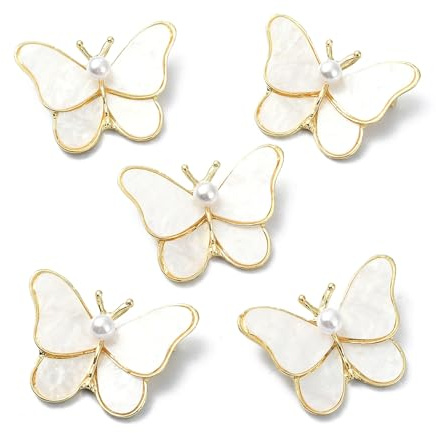 UR URLIFEHALL Lot de broches en émail pour revers en plastique acrylique pour vêtements, sacs à dos, bijoux, décoration artisanale, 27.5mm x 38.5mm x 10.5mm, Perle