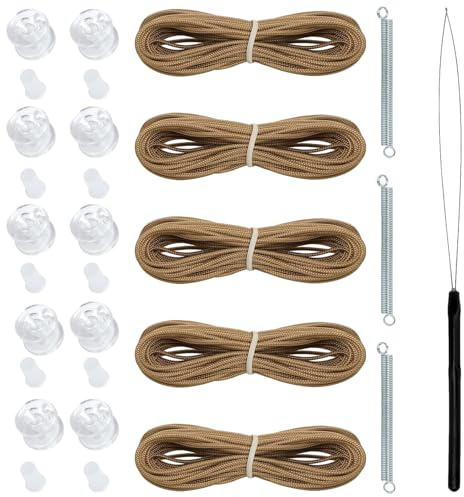 Replacement Parts for Blinds, RV Pleated Repair Kit, Window Repair Kit, Blind Cord for Window Blinds, Repair Tabs for Vertical Blinds, Repair of Motorhome Cover, Motorhome