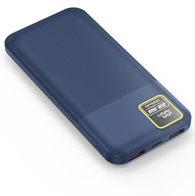 Bateria Externa Carga Rapida iPhone, 10000mah Power Bank 22.5W batería portátil Cargador Universal for Smartphone iPad Tablet Airpods etc (Darkblue, 22.5W bateria Externa Carga rapida)