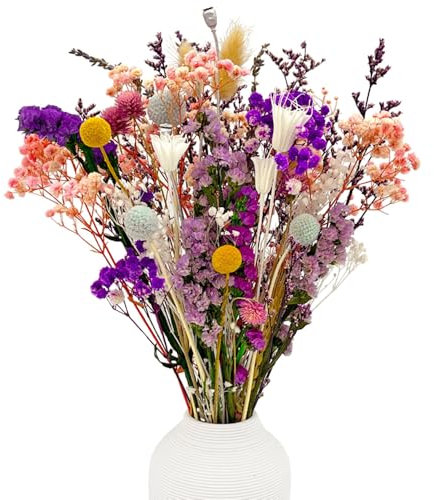 KAOHONG 39 Pz Fiori Secchi Naturali 15 Specie Miste Tonalità Viola Fiori Secchi Decorativi per Bomboniere Vaso Resina Candele Album Regalo DIY Artigianato Home Décor