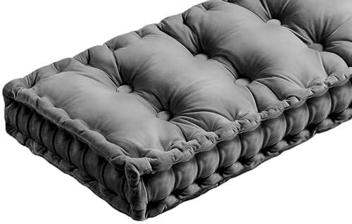 Bänkdyna inomhus/utomhus 40/80/100/120/140/160/180cm sammet bänk sittdyna 1/2/3 sittplatser 8-10cm tjocka stolskuddar för uteplats, trädgård, långa stolar, soffmöbler(B,150x50x8cm)