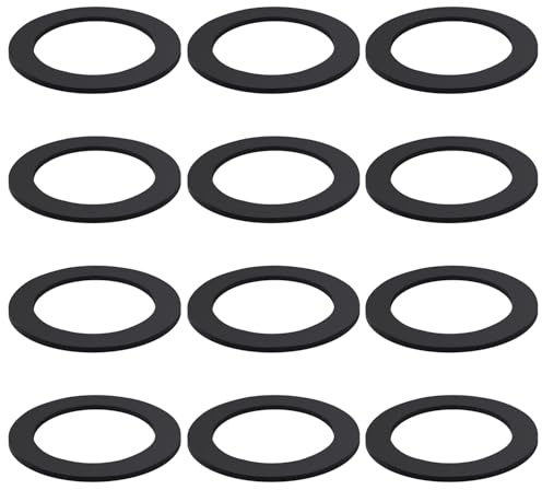 Lyeteung 12 Stücke 45x31x2 mm Flach Abflussrohrdichtungsring, Dichtungs für Siphon Silikondichtung, Dichtung Waschbecken Ablauf,für Abflussrohr, Waschbecken, Geruchsverschluss, Siphon