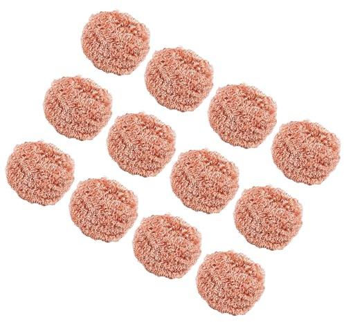 Lot de 12 brosses à récurer en fil de cuivre multi-usage pour ustensiles de cuisine, casseroles, éviers et surfaces à récurer