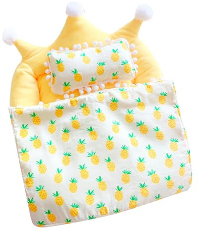 Puppenbettwäsche Zubehör - Puppenbett Mit Kissen Und Decke | Rollenspiel Möbelset Für Mädchen Kinder Sammler Puppenhaus Dekoration Kreatives Spielzeug Für Fantasie Rollenspiele Schlafzimmer EIN