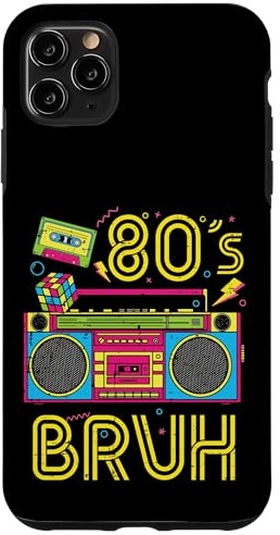 Bruh Boombox Radio stéréo rétro années 80 pour Hommes, Femmes, Enfants Coque pour iPhone 11 Pro Max