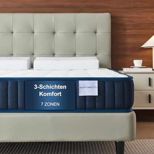 keepsweets Colchón de 140 x 200 grados de dureza H3 de espuma fría y espuma viscoelástica de 16 cm de altura para adultos colchón de espuma fría se envía por paquete