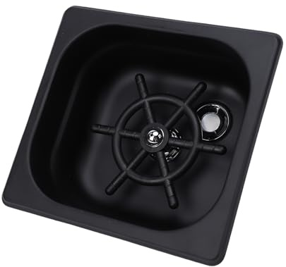 Yosoo Health Gear Automatic Pitcher Rinser Stainless Steel Cup Washer with High Pressure Rinsing, Space Saving Embedded Design for Home and Commercial Use (Black)