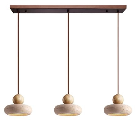 ENXING Luces Colgantes De Estilo Japonés Vintage Mesa De Comedor Colgante Luz Lámpara Colgante De Roca Natural Ajustable En Altura E27 Restaurante Dormitorio Lámparas Colgantes Nostálgicas(B)
