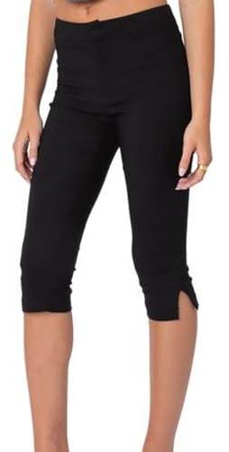 CocMouse Women's Y2k Fold Over Capri Leggings Eyelet Detail High Waist Slim Fitted Foldover Capris Going Out Crop Pants