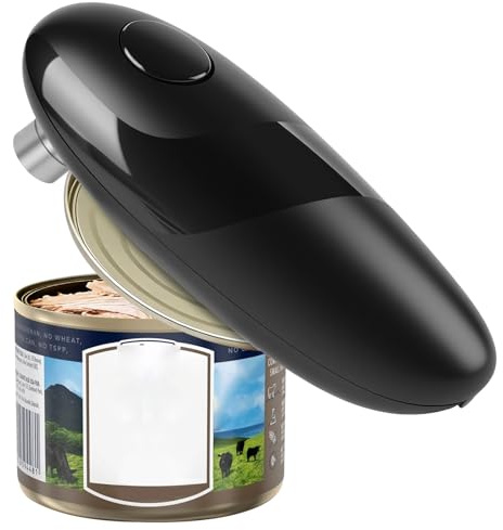 Hayerta Electric Can Opener, Automatic Electric Tin Opener with Smooth Edge | One Touch Hands-Free Can Opener Battery Operated with Magnetic Lid Lifter for Seniors, Elderly and Weak Hands
