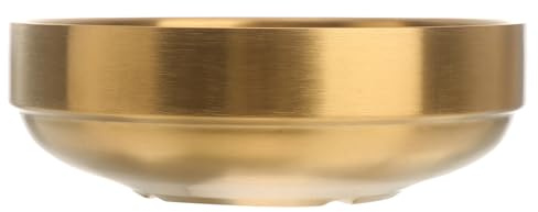 jojofuny Ciotola Doppia in Acciaio Inox Dorato 19cm per Zuppa