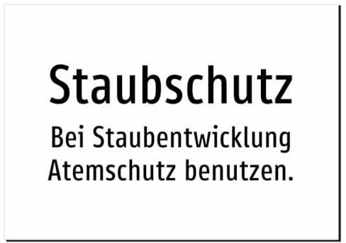 36722-DE-T-10 | Staubschutz - Bei Staubentwicklung Atemschutz benutzen