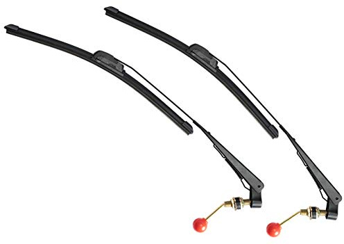 Boine 2 Set 15.7 UTV Hand Operated Manual Windshield Wiper Kit Compatible with UTV Golf Cart Polairs RZR Ranger Can Am X3 Commander - Wiper Blade with Wipe Arm