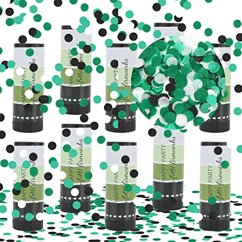 Konfettikanone, Taozoey 10 Stück Handheld Konfetti Poppers, Konfetti Kanone Biologisch Abbaubar, Konfetti Shooter, Papier Konfettikanonen Poppers, für Hochzeit, Geburtstag, Babyparty, Party (Grün)