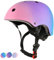 LOKJIJI Verstellbarer Kinder Fahrradhelm Skaterhelm für Mädchen Jungen Kinder Jugend, Farbe Farbverlauf Kinder Schutzhelme für Multi-Sportarten Fahrrad Skateboard Skaten, Violett, S