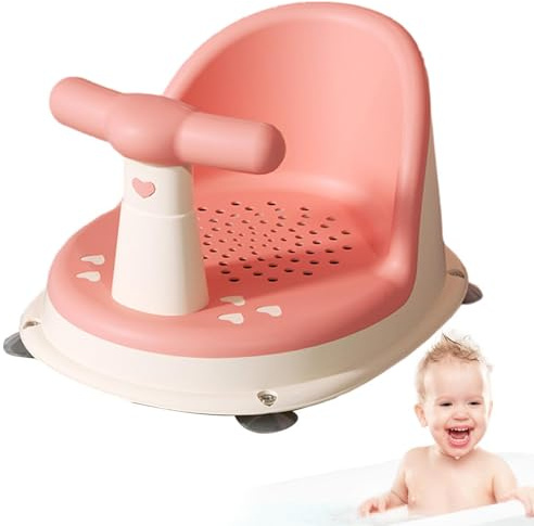 Rutschfester Baby-Badesitz - Tragbarer Badewannensitz Für Kleinkinder, Abnehmbarer Badewannenstützsitz, Umarmungsbadewannensitz Für Das Badezimmer - Rosa