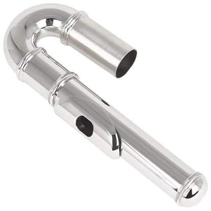 Bocchino professionale in metallo con testa curva for flauto nichelato, parti e accessori for strumenti a fiato