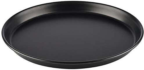APS Plato para pizza redondo Ø 26/24,3 x 2,5 cm - bandeja para pizza de chapa azul, sin revestimiento, de larga duración, para la cocción profesional de pizzas