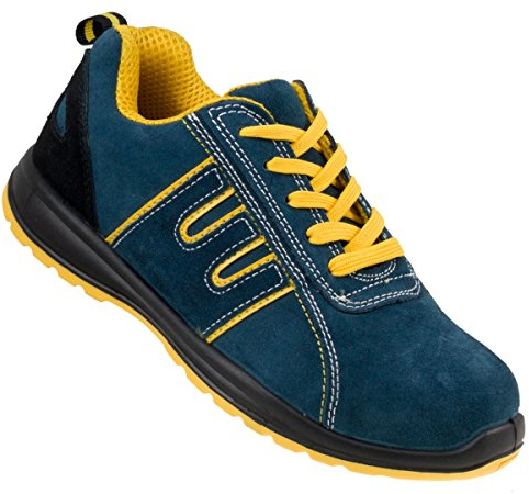 Urgent Scarpe da lavoro antinfortunistiche modello 216 S1 EN ISO 20345 unisex, Blu, 43 EU