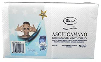 ROIAL ASCIUGAMANO 40X70 CARTA PREGIATA A SECCO GROFFATA 60PZ