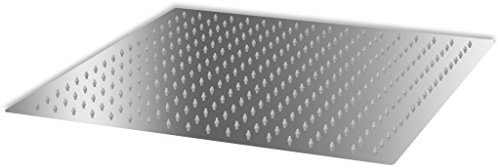 Säker natt regnduschhuvud duschhuvud duschhuvud regndusch duschhuvud anti-kalk strålar 25 cm rostfritt stål rund, 50 x 50 cm fyrkantig